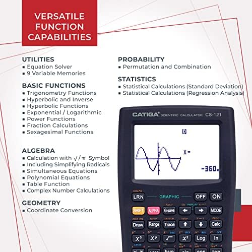 Naučni kalkulator sa grafičkim funkcijama - Više načina sa intuitivnim sučeljem - savršenim za početnike i napredne tečajeve, srednju školu ili fakultet