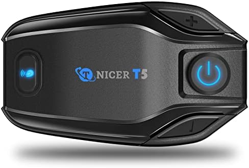 Tnicer Bluetooth slušalice za motocikle, T5 500m 2-smjerna kaciga Bluetooth slušalice sa poništavanjem buke, kaciga za motocikle Bluetooth sa dijeljenjem muzike, 3 EQ zvučni efekti & univerzalno uparivanje（1 pakovanje）