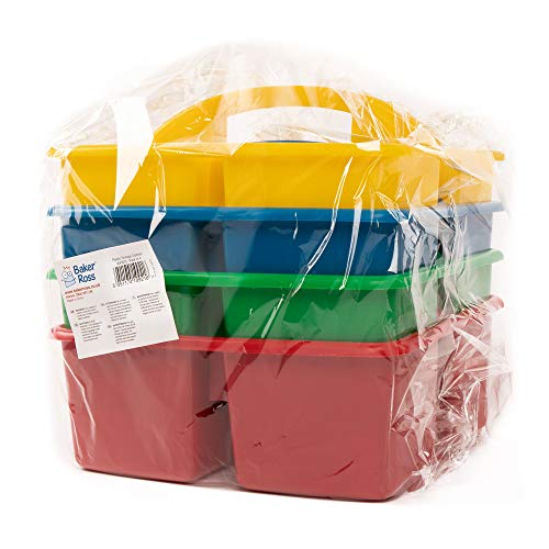 Baker Ross AX320 plastični pohranjivanje CADDY za djecu - paket od 4, odličan za organizaciju u učionici,
