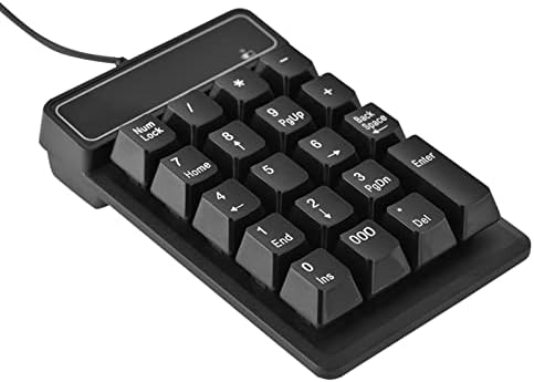 Qiilu Numerička tastatura žičana Numerička tastatura Abs Crna 1.5 M 5ft USB žičana 19 tastera Numerička tastatura