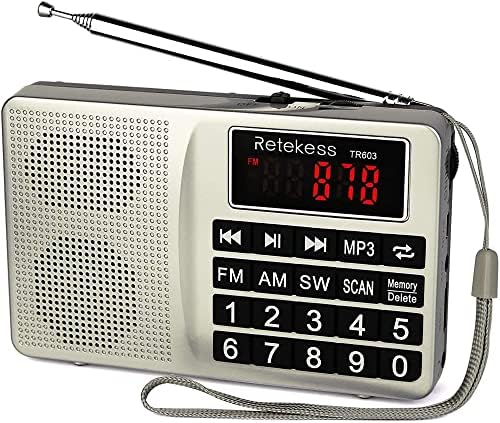 Retekess TR603 prenosivi Kratkotalasni Radio, digitalna podešavanja Radio podešavanja, Podrška TF, USB, AUX