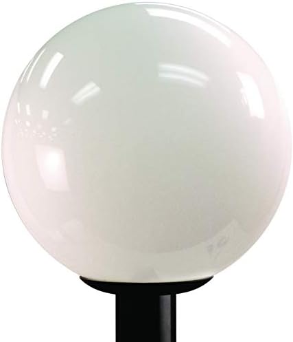 Solus SPC8004-LE26W 18 Acrylic Globe Post Top Light Fixture, topla bijela 3000k LED lampa, izdržljiv akrilno Bijelo sočivo & Solid Cast aluminija monter, rđa & UV otporan, odgovara 3 Dia. Poruke, 18 H x 18 D