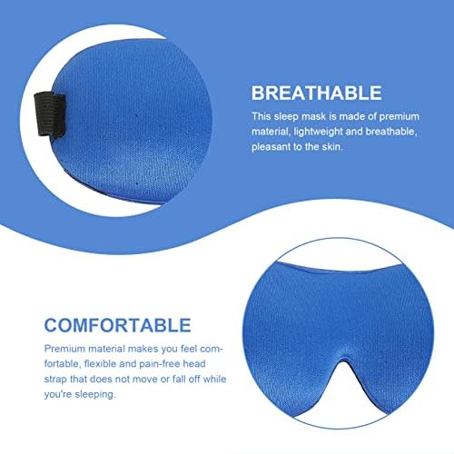 Healvian avion za spavanje 3D maska: 4pcs Contured Cup maska ​​za noćno povez s udobnim blokiranjem lakih sjenila za pokrov oka zatamnjenja za noći za noćnu korejsku masku za lice korejske maske za lice