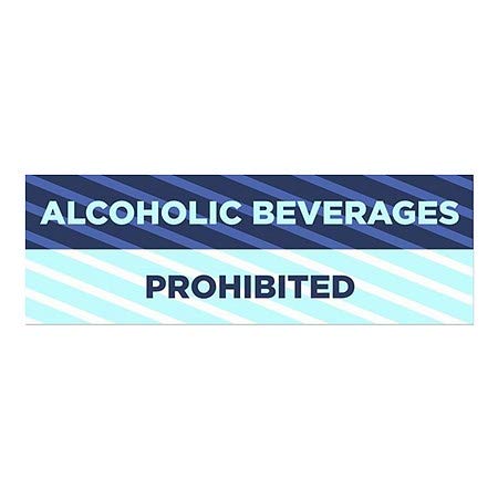 CGsignLab | Alkoholna pića zabranjena - prozori Blue Cling Cling | 36 x12