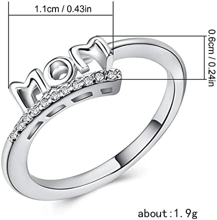 2023 Nova mama nakit majčine dame ring rođendan slova prsten za prsten mama poklon zvoni bauble bar prstenovi za žene