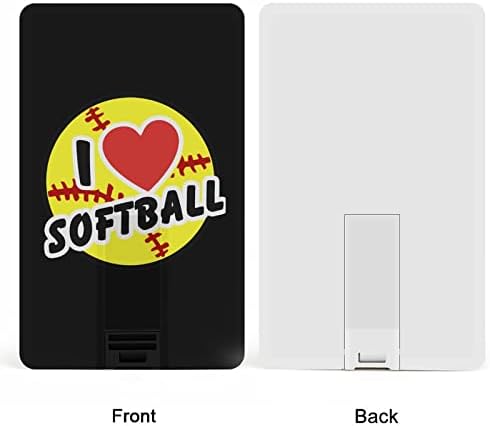 Live Love Softball Cret bankovna kartica USB Flash diskove Prijenosni memorijski stick tipka za pohranu