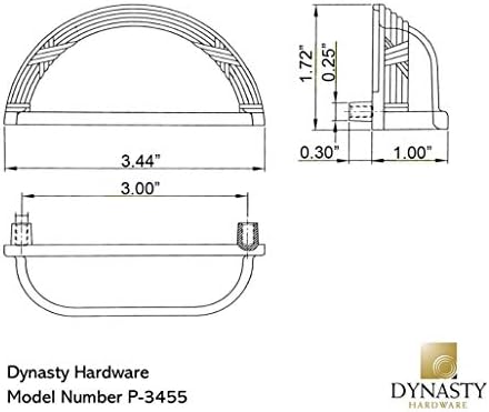 Dynasty Hardware P-3455-26-10PK vrpca i trska ormar za kabine za kabinu za kantinu, polirani hrom, 10 pakovanja