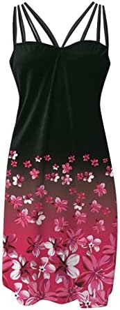 Lcziwo ljetne haljine za žene 2023 seksi Ležerne naramenice haljina na plaži za žene cvjetni Print navlaka bez rukava