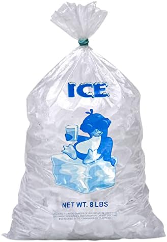 500 torbe/slučaj! - Plastična kesa-prozirne štampane LDPE 8lb kese za led 10 x20 1,35 mil