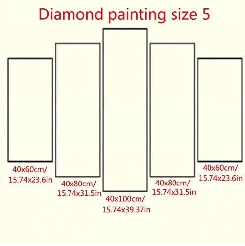 DIY 5D dijamantski Setovi za farbanje za odrasle, 5 kompleta / komada dijamantskog vezenja