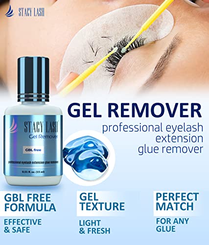 Remover gel 15ml & Stacy Lash STL-8 zakrivljene pincete / GBL besplatni / brzi lak za raspuštanje