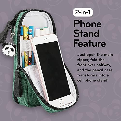 PANDASZ 8.5 x 4 x 2 slatka pernica-estetska torba za olovke 2-u - 1 stalak za telefon za odrasle