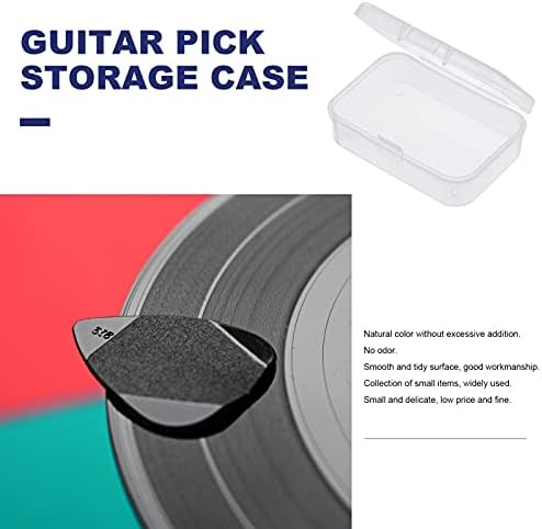 Happyyami Ukulele Pick 10pcs Acoustic Electric Guitar Pick Holder Case Storage Storage Malene čiste plastične