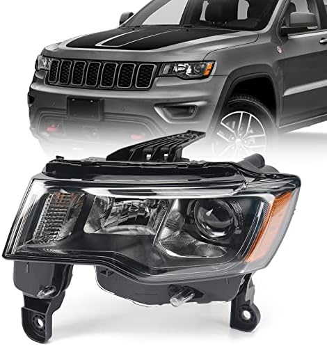 FIONE-za Jeep Grand Cherokee sklop farova 2017 2018 2019 2020 2021 [Halogen Model] Crni stambeni