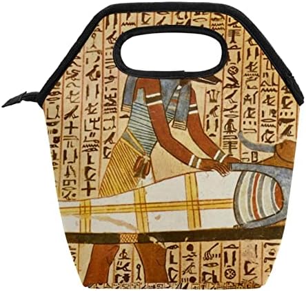 Guerotkr torba za ručak žene, kutija za ručak za muškarce, ženska kutija za ručak, uzorak plemenske umjetnosti drevnog Egipta