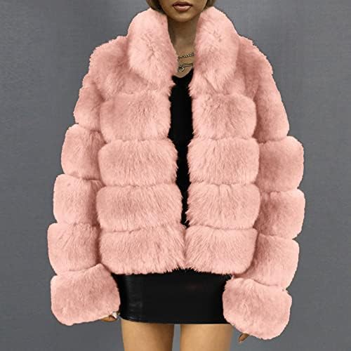 Zimska odjeća za žene 2022 Zimske kapute Jakne jakne s dugim rukavima, kratki topli lažni plišani kaputi