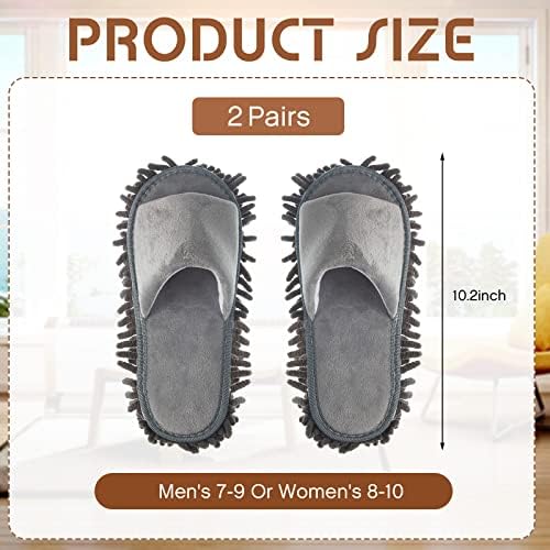 Jecery 2 para Mop papuče za čišćenje od mikrovlakana za čišćenje poda kućne Mop cipele za muškarce