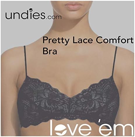 Undies.com ženska udobna bežična čipkasta Braleta sa trokutastim čašama i podesivim naramenicama