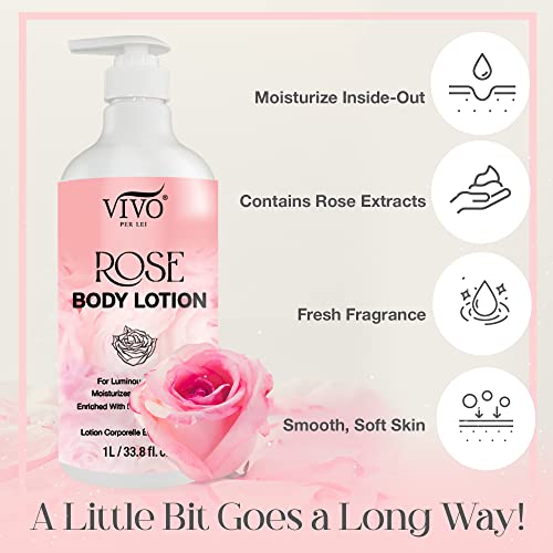 Vivo Per Lei Rose losion za tijelo-hidratantni losion za tijelo za žene-mirisni losion ruže za suhu kožu-hidratantni