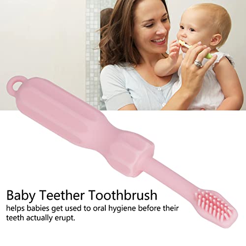 Naroote Baby Mollar četkica za zube, baby silikonska molarna četkica za zube 2 u 1 Atraktivni masažni zubi sigurni za bebe