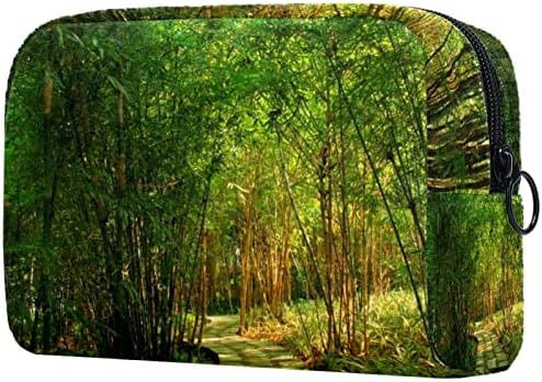 Tbouobt Pokloni za muškarce Žene šminke torbe toaletne torbice Male kozmetičke torbe, priroda bambusova šuma