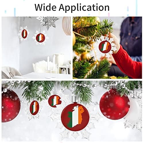 Irska Zastava karta božićno drvo pahuljica čari ukrasi pahulje viseći ukrasi pahulje sa gajtanima za božićno drvo