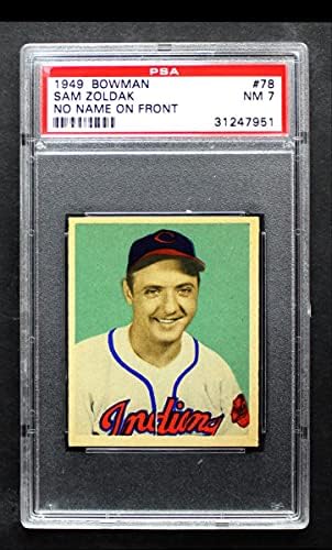 1949 Bowman 78 Nnof Sam Zollak Cleveland Indijanci PSA PSA 7.00 Indijanci