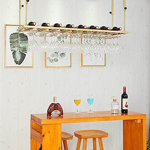 Stalak za vino / boce za vino i staklene čaše za Pehare, stropni metalni držač,za kuhinju, Bar, viseći držač
