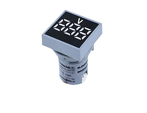 PHNT 22mm Mini digitalni voltmetar kvadrat AC 20-500V voltni tester za ispitivanje napona Merač LED lampica