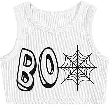 Majica s dugim rukavima za djecu Dječje djece Dječje djevojke Halloween Prints Tank Top Top bez rukava