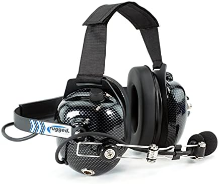 Robusni Radio H41-CF karbonska vlakna iza glave slušalice za trkačke radio stanice elektronske komunikacije – sadrži dugme za kontrolu jačine zvuka 3,5 mm i 5-pinski ulazni priključak