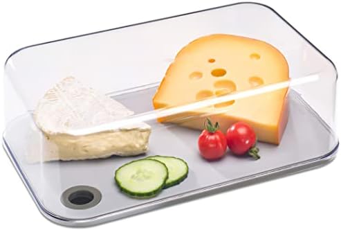 Mepal, modula sir kupola za Cheddar ili Parmezan, uključujući prozirnu kupolu i ploču za rezanje, nepropusno, prijenosno, BPA besplatno, drži 95 oz, 1 broj 1