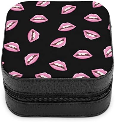 Pink usne Žene Premium Travel Mali nakit Box Ogrlica Organizator za pohranu Organizator mini prikaz