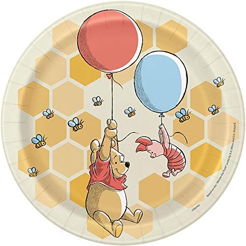 Jedinstvene okrugle papirne desertne ploče-7, Disney Winnie The Pooh, 8 kom