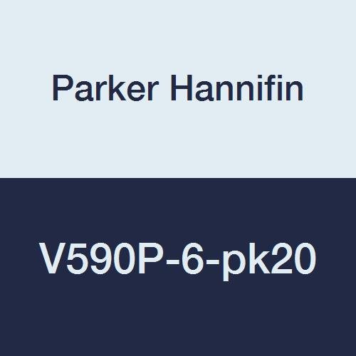 Parker Hannifin V590P-6-PK20 Industrijski kuglični ventil, PTFE brtva, ventil od 90 stupnjeva, 3/8 ženski navoj x 3/8 muški navoj, mesing