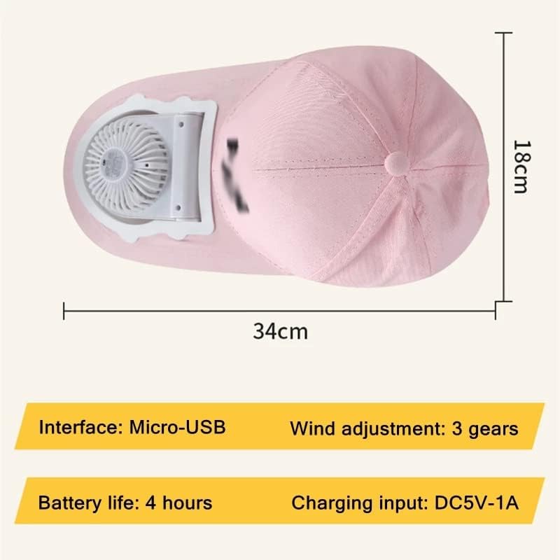 Vanjski ljetni sunčani šešir sa hlađenjem ventilator 3 podesiv brzina USB punjivi mini prijenosni poklopac ventilatora za električnu ventilator