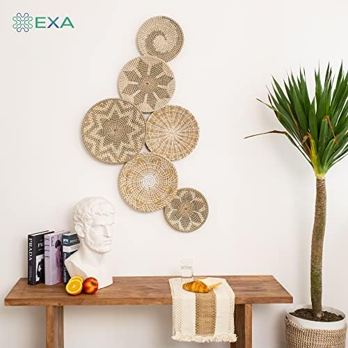 EXA Set od 6 ukrasa za viseću koš od morske trave-veliki zidni korpi Decor Boho stan sa afričkim dizajnom