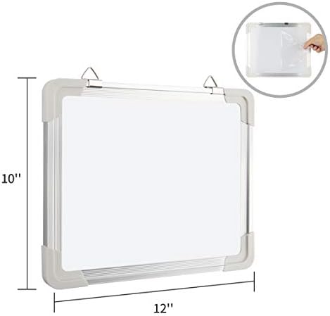 Mala ploča za suho brisanje, Ousl 12 x 10 magnetna tabla viseća dvostrana Mini Bijela ploča