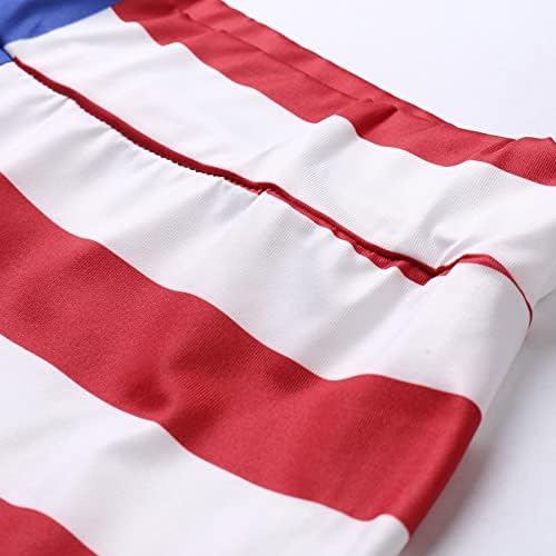 Američka zastava 4. jula Ženske noge Tummy Control USA zastava Stripe Star Slim olovke Pants Sporty Worky Elastic Honeds