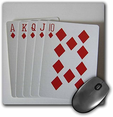 3Droza LLC 8 x 8 x 0,25 inča jastučić miša, poker ruka