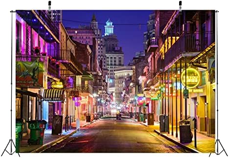 BELECO 6x4ft tkanina New Orleans Bourbon Street pozadina za fotografiju Mardi Gras pozadina New Orleans