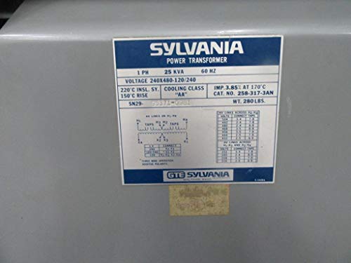 Sylvania 258-317-3an Transformer 25kva 240 X 480-120/240 Testirano!!