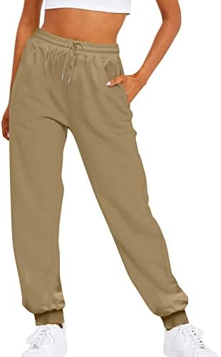 Joggers za žene Visoko struk pamuk Cinch donje znojne hlače Y2K Atletičke pantalone sa džepovima Pješačke hlače