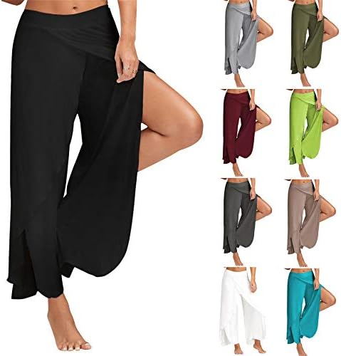 Andongnywell Women Slim Fit Yoga Fitness Dukset udobne labave Ležerne prilike širokog lounge joggers hlače