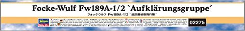 Hasegawa 002275 1/72 Focke-Wulf FW 189a-1/2 izviđačka grupa plastični model Kit Model Željeznička oprema,