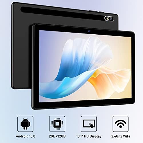 TPZ 10,1 inčni tablet, Android 10 OS, 32GB ROM 128GB ekspanzija, Wi-Fi tablete s Google certificiranim, HD IPS velikim ekranom, dvostrukom kamerom i zvučnikom, podrška Bluetooth-u, Microsoft Office - 3pcs