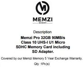 MEMZI PRO 32GB 90MB/s Klasa 10 Micro SDHC memorijska kartica sa SD adapterom za GoPro Hero7, Hero6, Hero5,