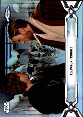 2019 TOPPS Chrome Star Wars Legacy Refraktor # 53 Anakin / Obi-WAN Lift Trgovačka kartica
