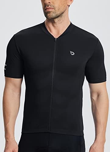 Baleaf muški biciklistički dres, majice kratkih rukava Bicikli Biciklizam Jersey Cisterna sa zatvaračem 3 + 1 džepovi UPF50 +