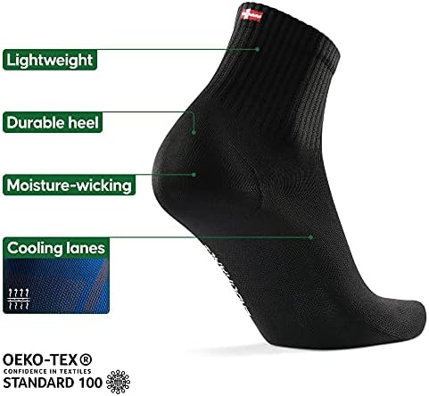 Danska izdržljivost 5 paketa Četvrtina atletski čarape, protiv blista za muškarce i žene